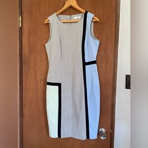 Calvin Klein Elegant Colorblock Sleeveless Dress 8